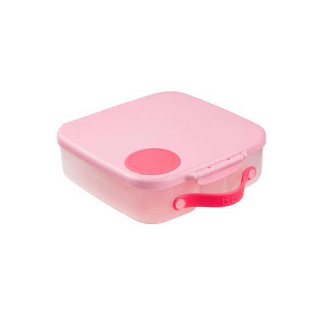 B.box Lunchbox dla dzieci do szkoły - szczelna śniadaniówka z przegródkami i wkładem chłodzącym Flamingo Fizz